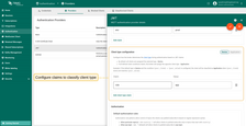 Client type is set to "DEVICE" by default. If the JWT contains claim "role" with the value "app", the client will be classified as "APPLICATION".
