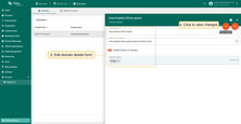 Make the required modifications. Confirm and save your changes by clicking the "Apply changes" button.