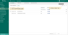 Navigate to "Credentials" tab, click on the "plus" icon in the top right corner of the table;