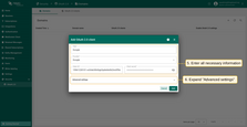Enter "Google" as the title. The provider should be set to "Google". If necessary, specify the allowed platforms, or leave all. Enter the "Client ID" and "Client secret" from the Google API Console. Then, expand the "Advanced settings" menu;