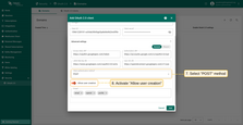 Let's make the settings for the "General" block. Select "POST" as the client authentication method. Turn on the "Allow user creation" option. Add to the scope field: "email", "openid", and "profile";