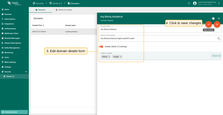 Make the required modifications. Then confirm and save the changes by clicking the "Apply changes" button.