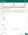 In the field "Endpoint URL" paste the URL from the HTTP integration of your SENTIENT Cloud.