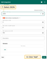Open "Advanced settings", set "Payload content type" as JSON, and click "Add".