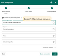 Specify bootstrap servers that you are going to connect to, and if required, add Other properties key value pairs