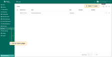 Navigate to the Users page. Then click on the "plus" icon in the top right corner;