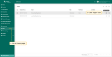 In the Users table, select the desired user and click the Login button to proceed.