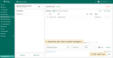 Set topic name as "st-rmqtt/kafka-integration", and click "Send" to publish message.