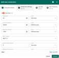 Advanced settings of the connection.