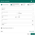 Advanced settings, available if selected MQTT v.5