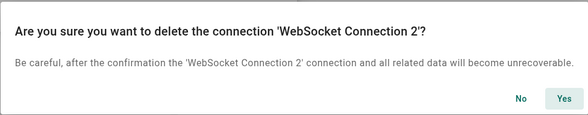 Confirm delete by clicking Yes.