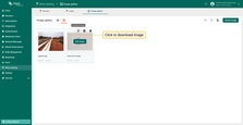 If you're using the grid view, hover your mouse pointer over the image you want to export and click the "Download image" icon. The image in image file format will be saved to your PC.
