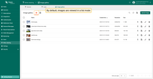 The image list view.