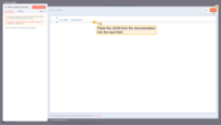 Paste the following JSON into the input field. Save the changes and back to canvas.