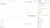 A list of available actions will be displayed.