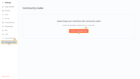 Go to the Community Nodes tab and click Install a community node.