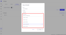 Enter the <b>Model Name</b> (specific to the provider).
