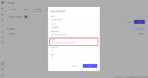 Provide additional parameters (like Base URL or API Key), depending on the provider.