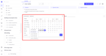 Select date range with data.