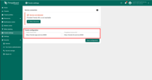 Enter the correct <b>SENTIENT ANALYTICS internal URL</b> and <b>SENTIENT internal URL</b>.