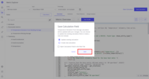 Choose <b>Update existing calculation</b> option and click <b>Save</b> button to update the associated Calculation Field.