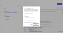 Choose <b>Create new calculation</b> option and click <b>Save</b> button to create new Calculation Field.