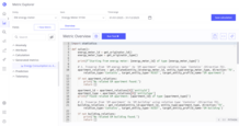 Displays metrics generated directly within the Metric Explorer.