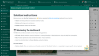 The solution is installed automatically. A window opens where you can review the solution instructions. Click "Close".