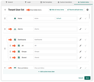 Sentient tenant list