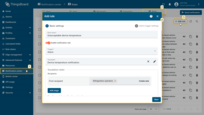 Specify the trigger, template, and notification recipients.