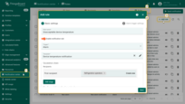 Specify the trigger, template, and notification recipients.