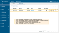 Managing Alarm Rules in the Alarm rules list.