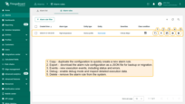 Managing Alarm Rules in the Alarm rules list.