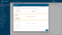 Before defining alarm conditions, you must add at least one <b>argument</b> — a data source that the rule will use during evaluation.Click <b>Add argument</b> and configure the following parameters.