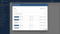 <b>Custom schedule</b> - define different intervals for each day of the week