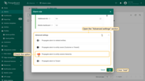 <b>Propagate alarm to entity owners hierarchy</b>.<br>Propagates the alarm up the entire ownership chain, ensuring visibility at every parent level: <b>Asset ⇾ Customer ⇾ Tenant</b>.