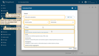 Enter a <b>descriptive name</b> for the calculated field, select the entity or entity profile to which the calculated field will be applied, and choose calculated field <b>type</b>.
