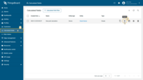 Navigate to the <b>Calculated fields</b> page and click the <b>Export</b> button located in the row of the specific calculated field.