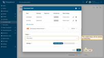 The output values must be saved as telemetry.<br>Click Add to save the calculation field.