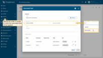 In the dialog that opens, specify the entity or profile to which the calculated field will be applied.