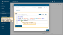 Define a function that will perform calculations using the variables defined in the "Arguments" section. The variable name that will store the calculation result is defined within the function itself.