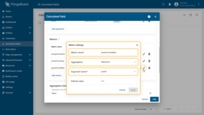 Third metric settings:<br>- Metric name: powerHourlyMax<br>- Aggregation: Maximum<br>- Argument name: power.