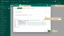 Go to the "Appearance" tab. Use your own code or copy the one provided below and paste it into the "HTML" field and click "Add". Then, save the dashboard.