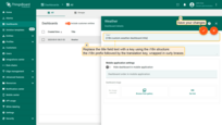Replace the title field text with a key using the i18n structure: the i18n prefix followed by the translation key, wrapped in curly braces. Then, save your changes.