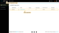 Go to the "<b>Applications</b>" page and click on the application.