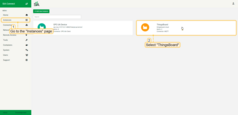 Go to the "<b>Instance</b>" tab in the side menu and select "<b>SENTIENT</b>";