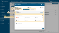 <b>Specify recipients</b> and <b>at least one delivery method</b>.<br><i>In this example, we'll select the Web delivery method.</i>