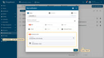 <b>Optionally</b>, <b>schedule the notification</b> for a later time. Click "<b>Next</b>".