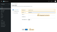 Enter "sentient" as the client ID. Leave the client type as "OpenID Connect". Click "Next";