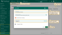 Navigate to the "Domains" tab, and click "plus" icon. Enter your domain name or IP address of your SENTIENT instance. Specify "Keycloak" as the OAuth 2.0 client. Click "Add" again to confirm the addition of the domain;